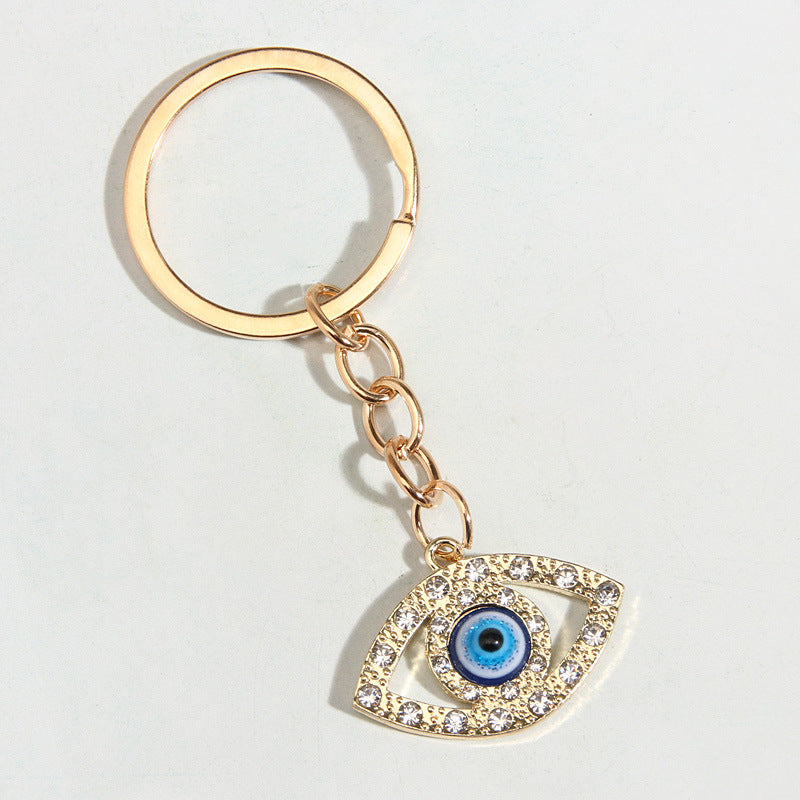 Wholesale Metal Diamond Devil Eye Keychain